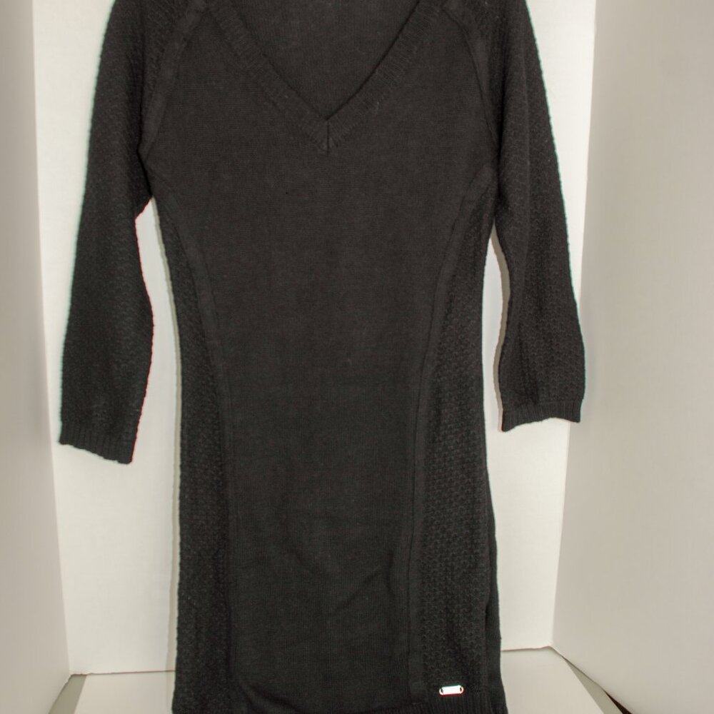 Guess Detailed Black Sweater Dress